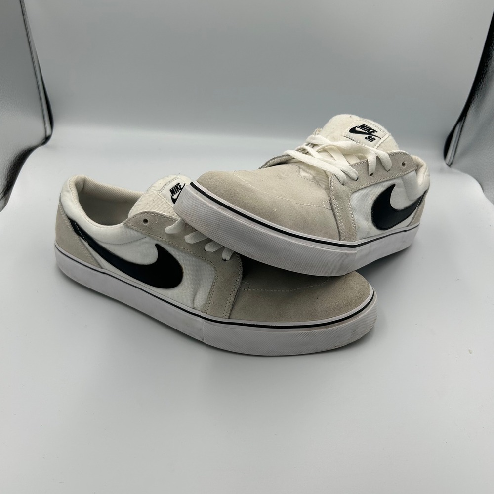 Nike SB Solarsoft Portmore II Mens Size 13 Sail Black 729809-101 Skate Shoes